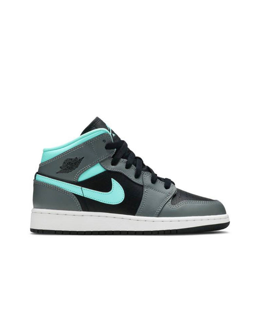 Jordan 1 Mid GS “Grey Aqua”