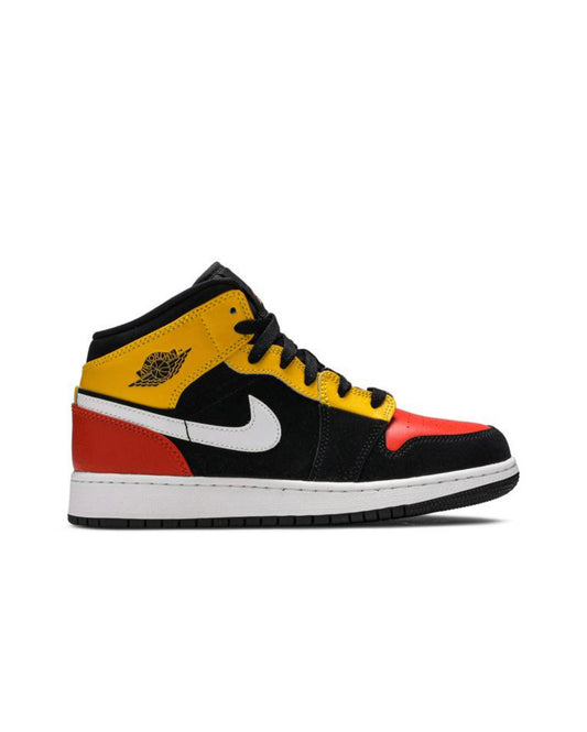 Jordan 1 Mid GS “Black Amarillo Team Orange”