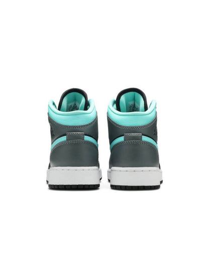 Jordan 1 Mid GS “Grey Aqua”